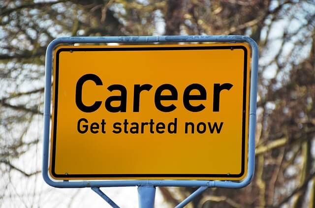 Kierunkowskaz z napisem "career"